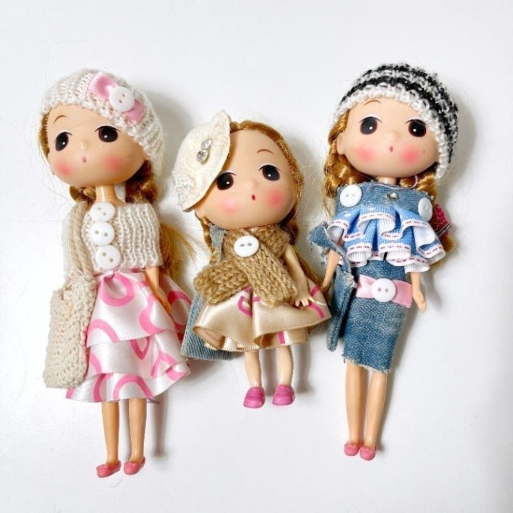 Lot of 3 HANDMADE Dolls from Singapore RARE and HTF